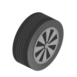 Pictogram of a car tyre